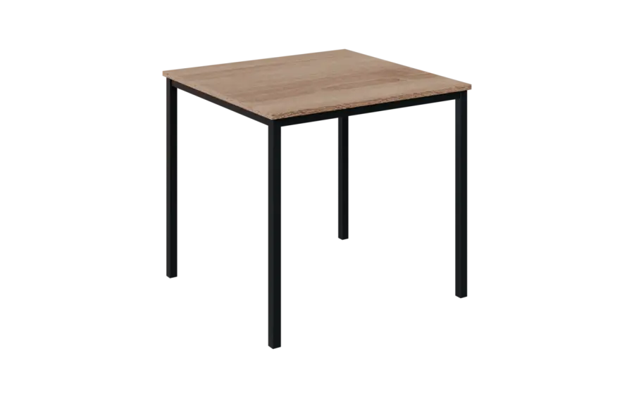 JPT 80 Jídelní stůl 800 x 800 mm, deska dub bardolino / podnož černá